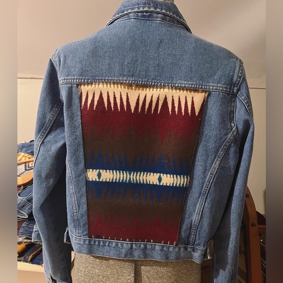 Women’s denim jacket with Pendleton wool - Picture 2 of 2